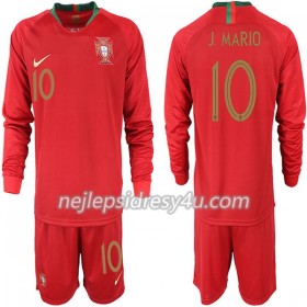 Fotbalový Dres Portugalsko J. MARIO 10 Dětské Domácí MS 2018 Dlouhý Rukáv